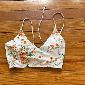 Floral shein bikini top